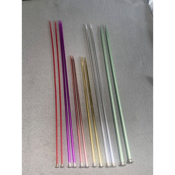 Set of 6 Aluminum Knitting Needles Sizes 2, 6, 7, 8, 10, 11 - Picture 6 of 7